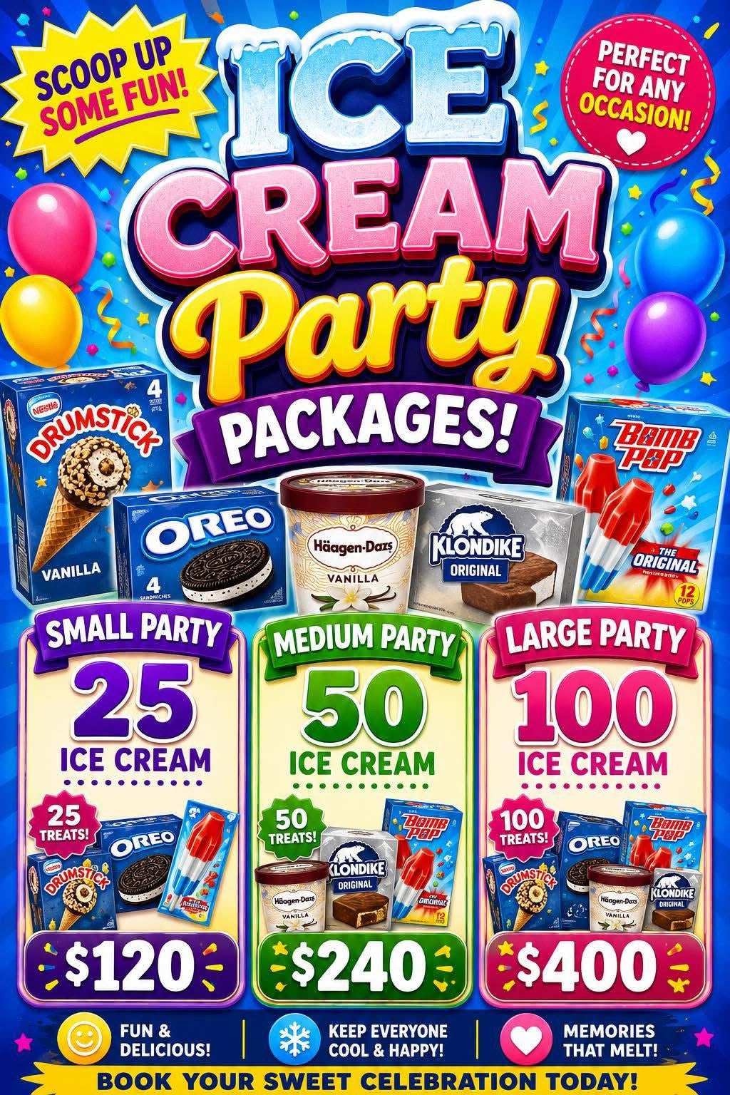 Island Flavors Party Package – 100 Items