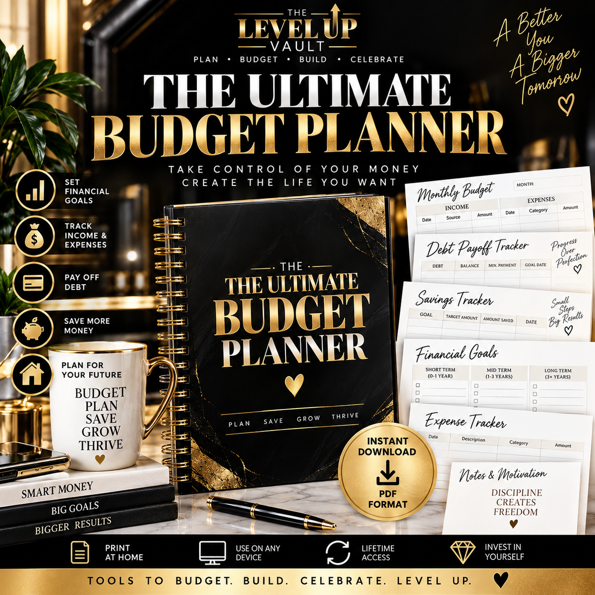 The Ultimate Budget Planner by The Level Up Vault